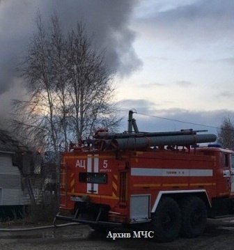 Пожар в п. Островское